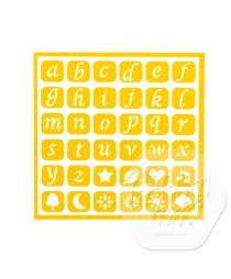 Stencil Autoadhesivo Alfabeto Minusculas